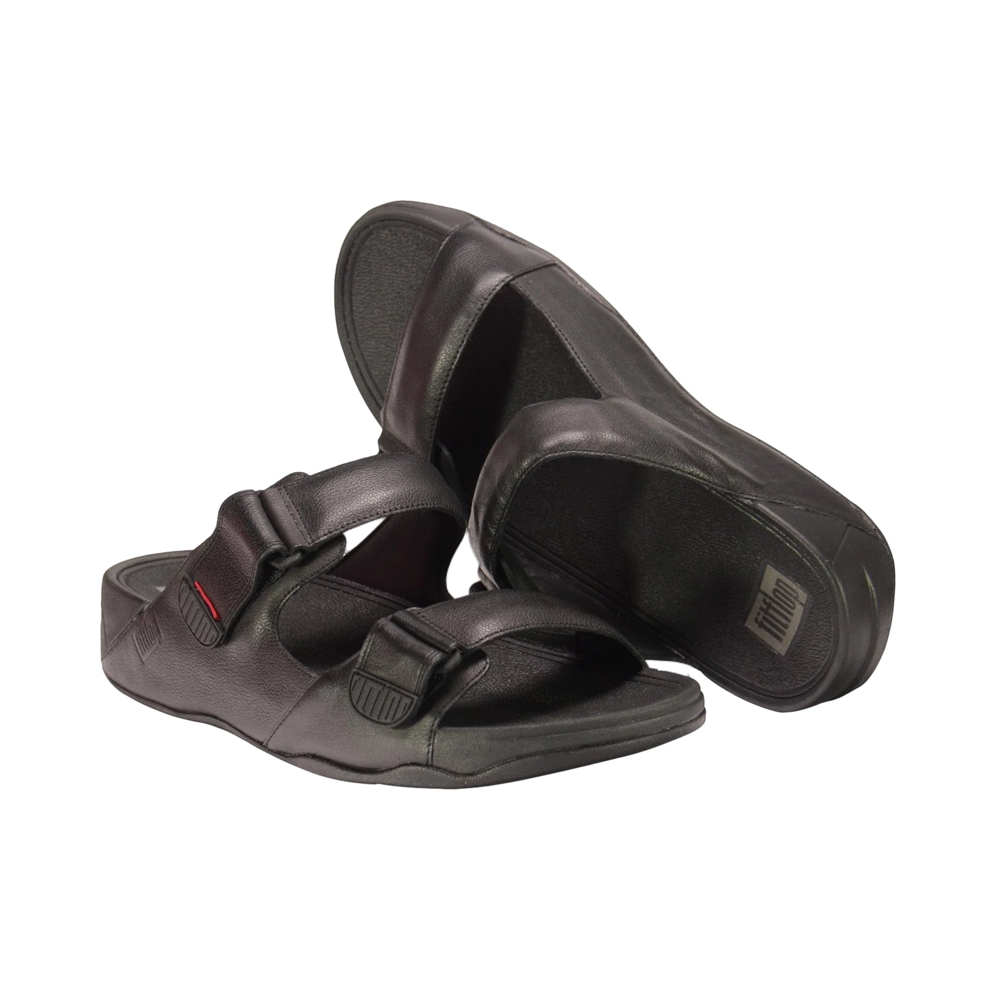 FITFLOP MENS GOGH MOC SLIDES - BLACK - Sole Therapy