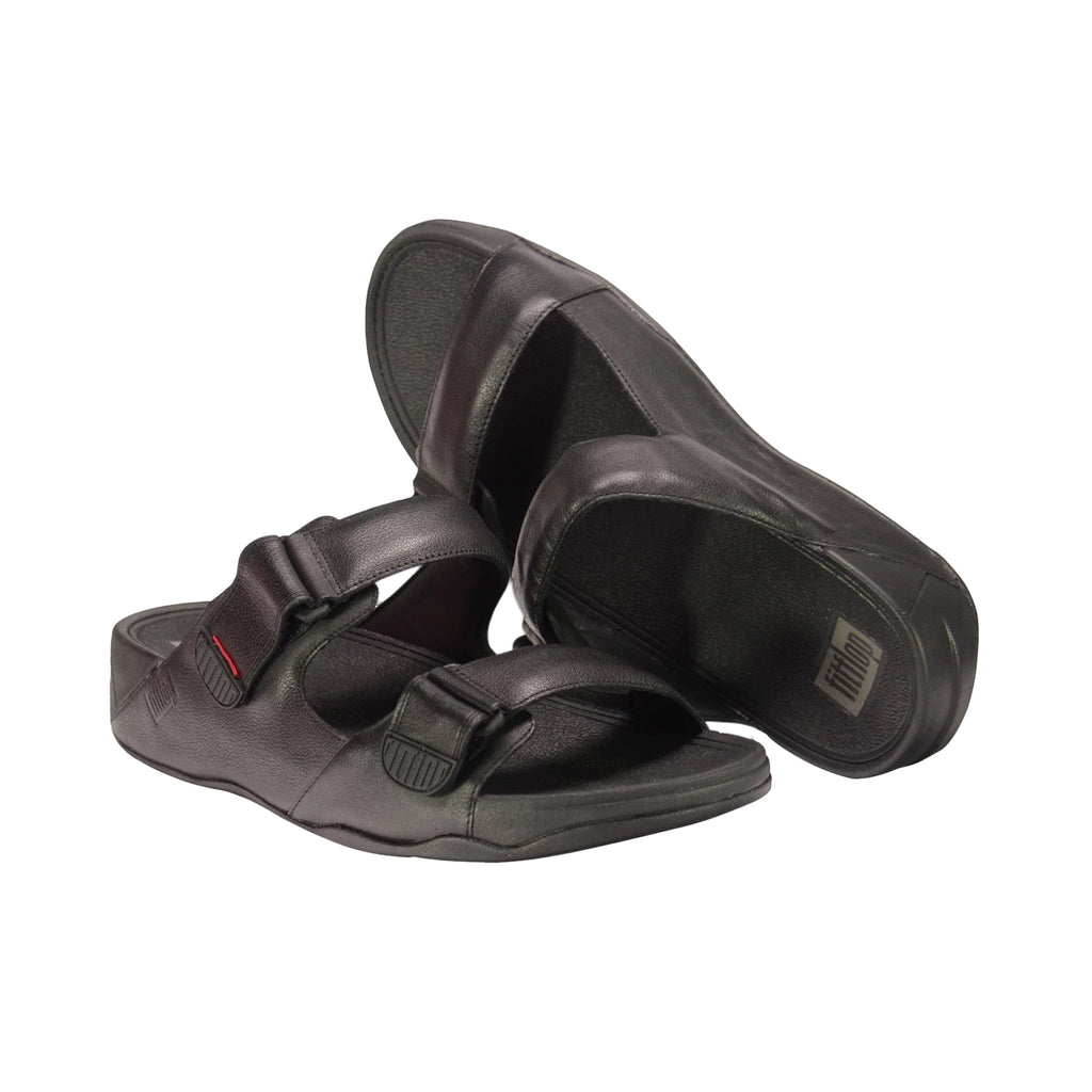 FITFLOP MENS GOGH MOC SLIDES - BLACK - Sole Therapy
