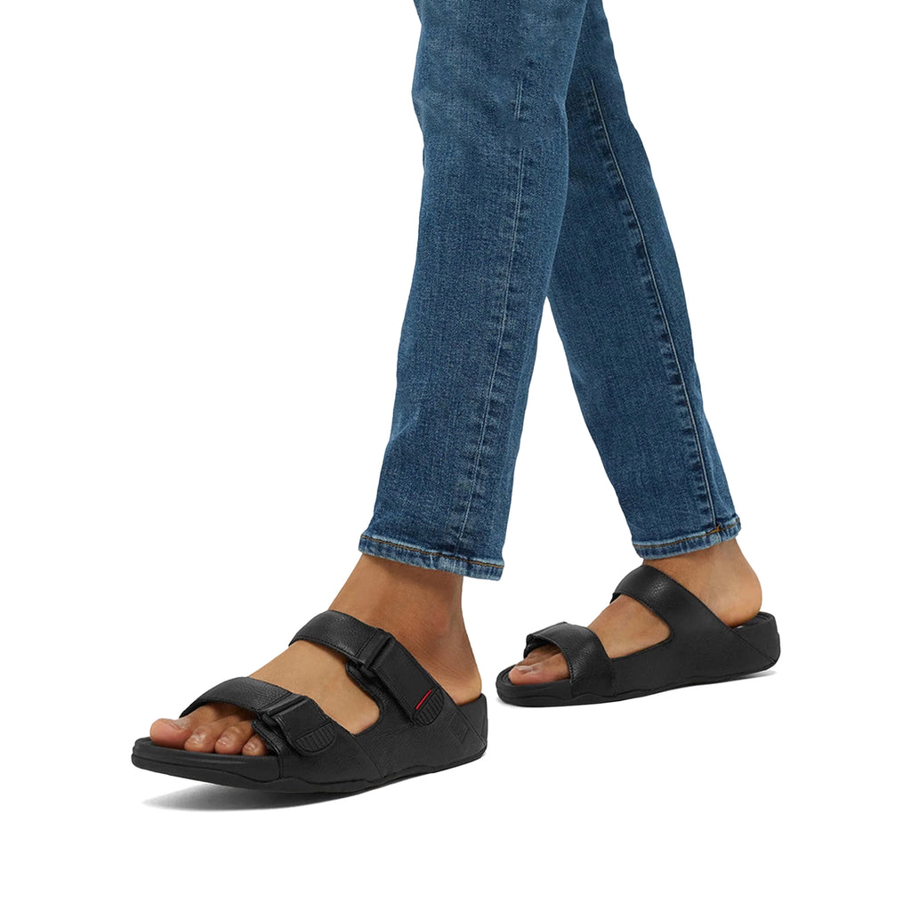 FITFLOP MENS GOGH MOC SLIDES - BLACK - Sole Therapy