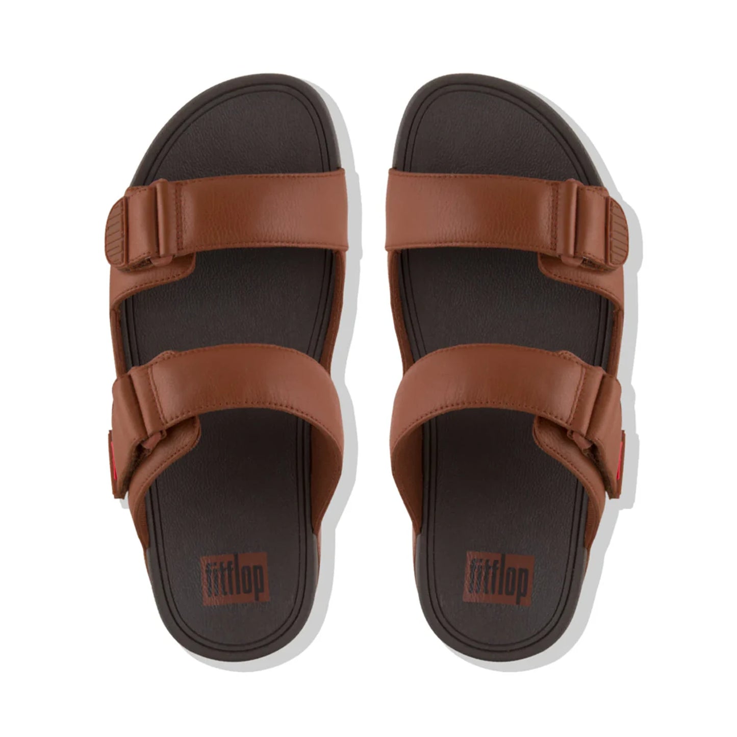 FITFLOP MENS GOGH MOC SLIDES - DARK TAN - Sole Therapy