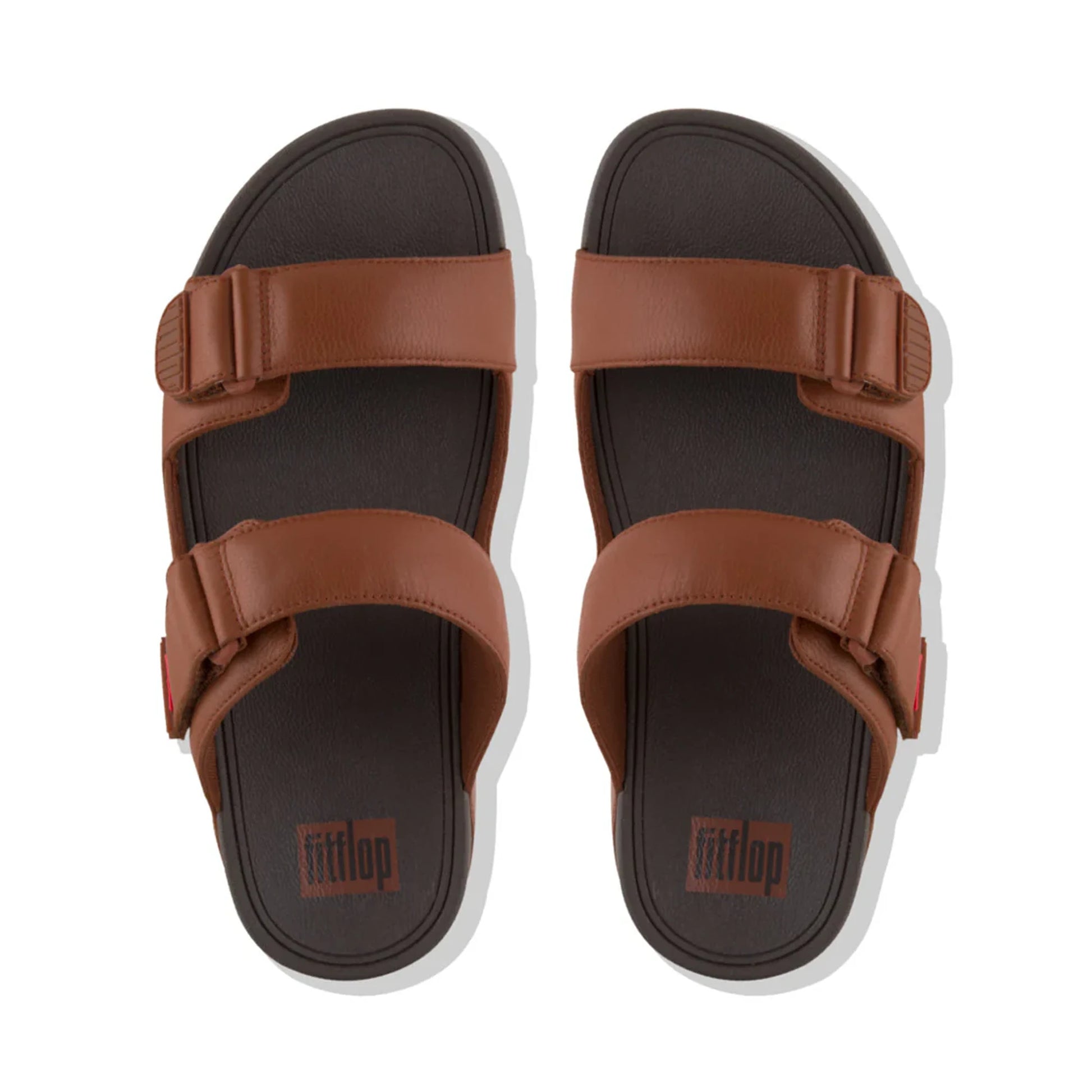 FITFLOP MENS GOGH MOC SLIDES - DARK TAN - Sole Therapy