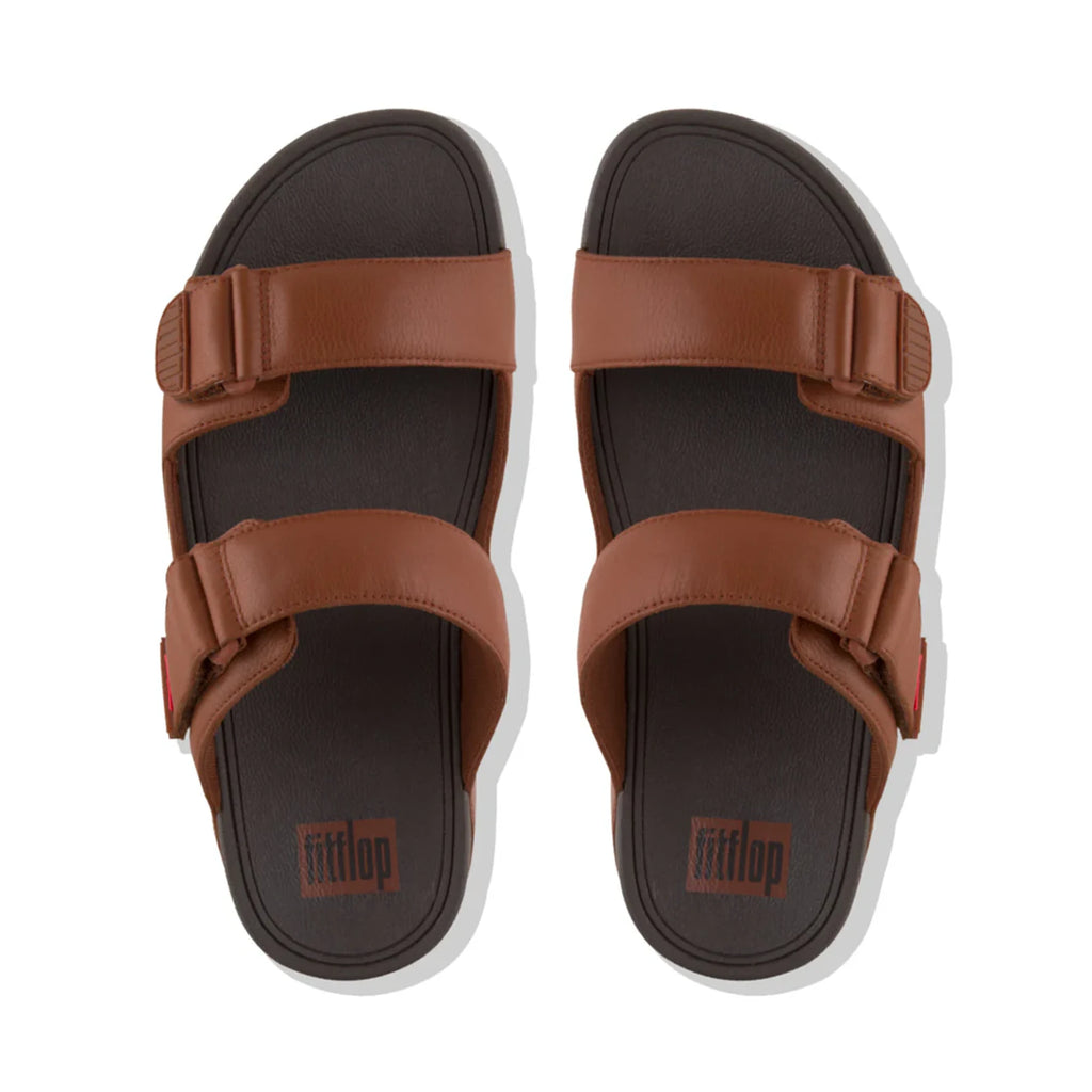 FITFLOP MENS GOGH MOC SLIDES - DARK TAN - Sole Therapy