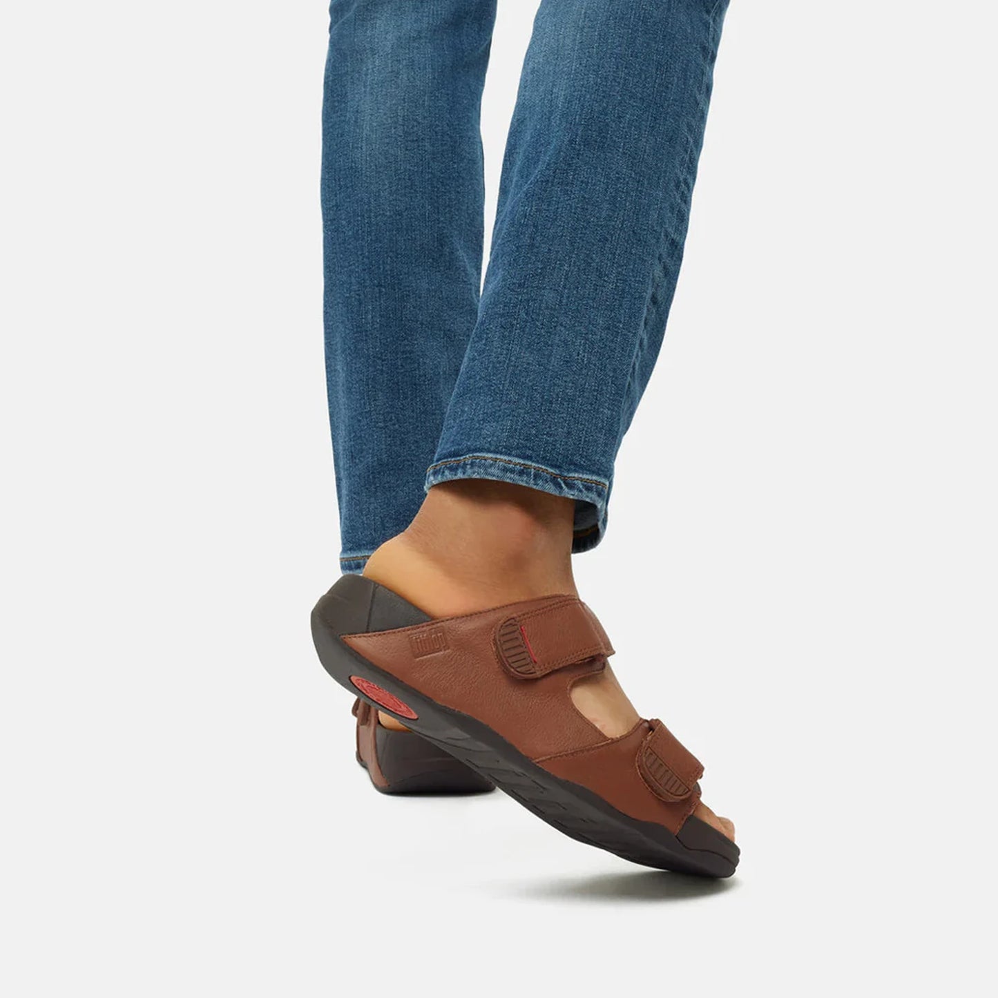 FITFLOP MENS GOGH MOC SLIDES - DARK TAN - Sole Therapy