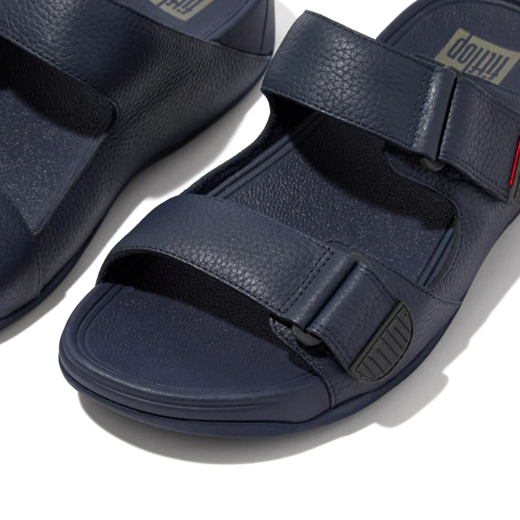 FITFLOP MENS GOGH MOC SLIDES - NAVY - Sole Therapy