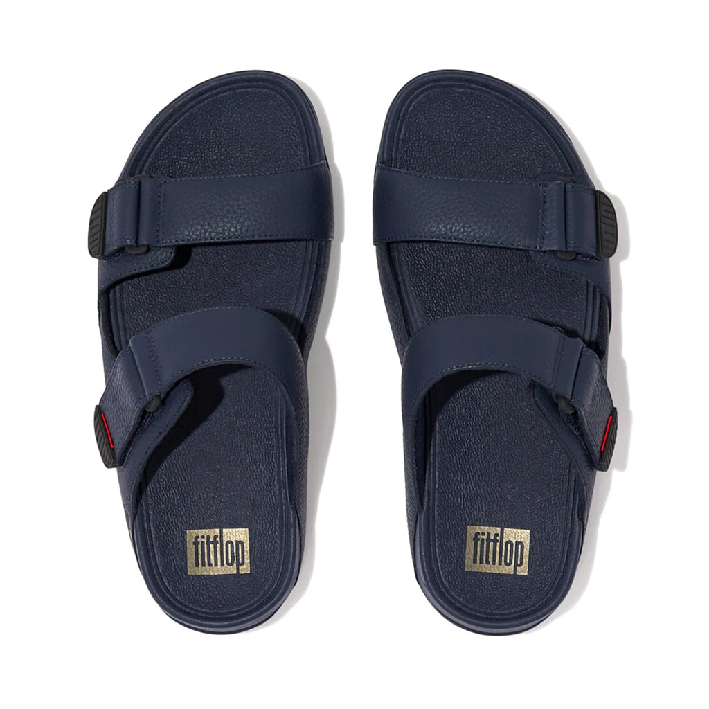 FITFLOP MENS GOGH MOC SLIDES - NAVY - Sole Therapy