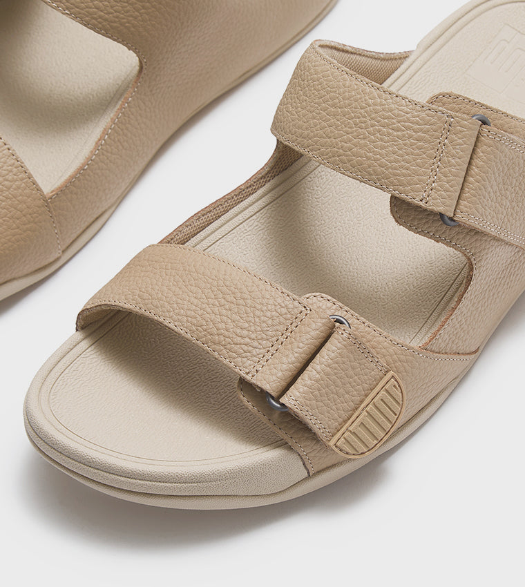 FITFLOP MENS GOGH MOC SLIDES SANDALS FADED SAND - Sole Therapy