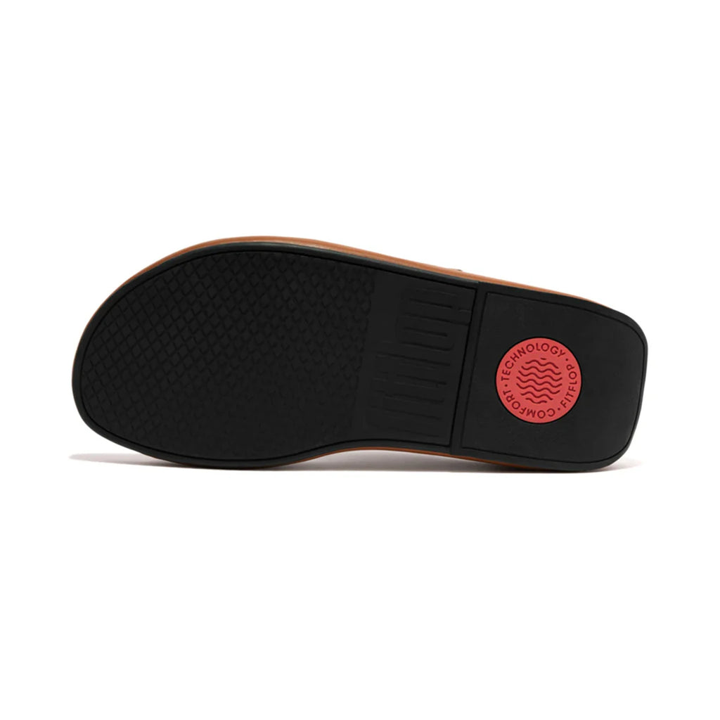 FITFLOP MENS LEATHER SLIDES - LIGHT TAN - Sole Therapy
