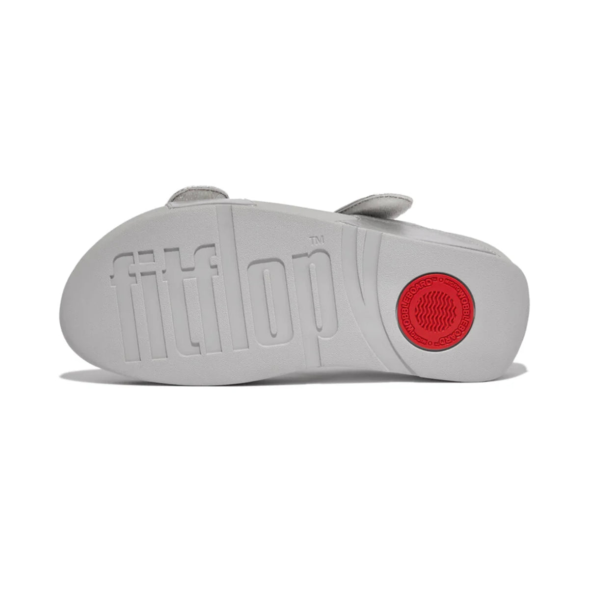 FITFLOP WOMENS LEATHER SLIDES - SILVER - Sole Therapy