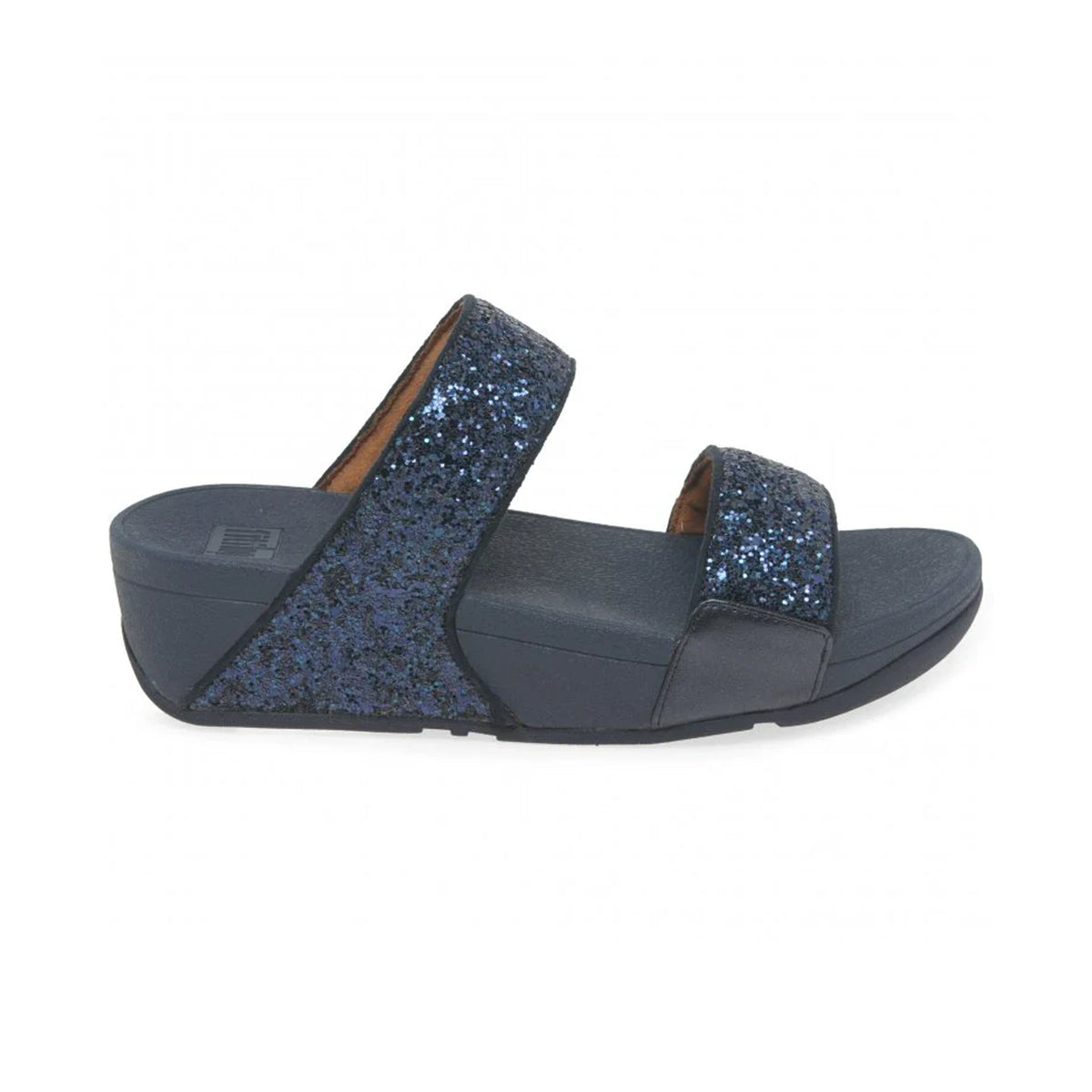 FITFLOP WOMENS LULU GLITTER SLIDES - MIDNIGHT NAVY - Sole Therapy