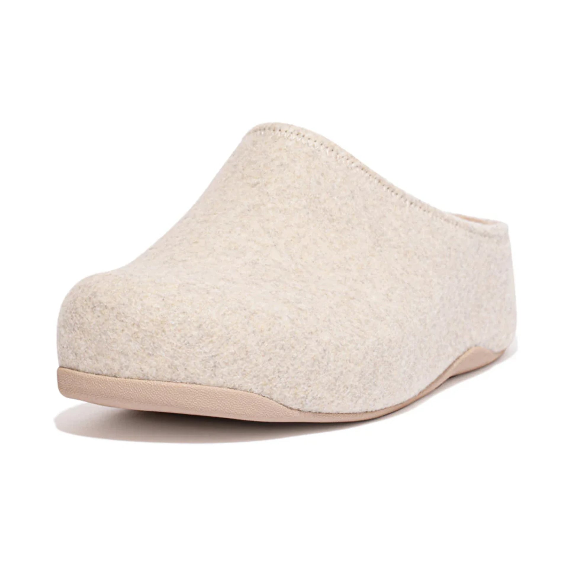 FITFLOP WOMENS SHUV FELT CLOGS - WHITE - Sole Therapy