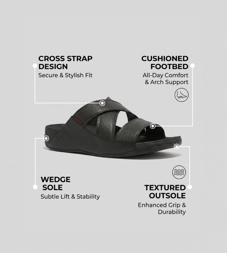 FLITFLOP MENS CHI SANDALS BLACK - Sole Therapy