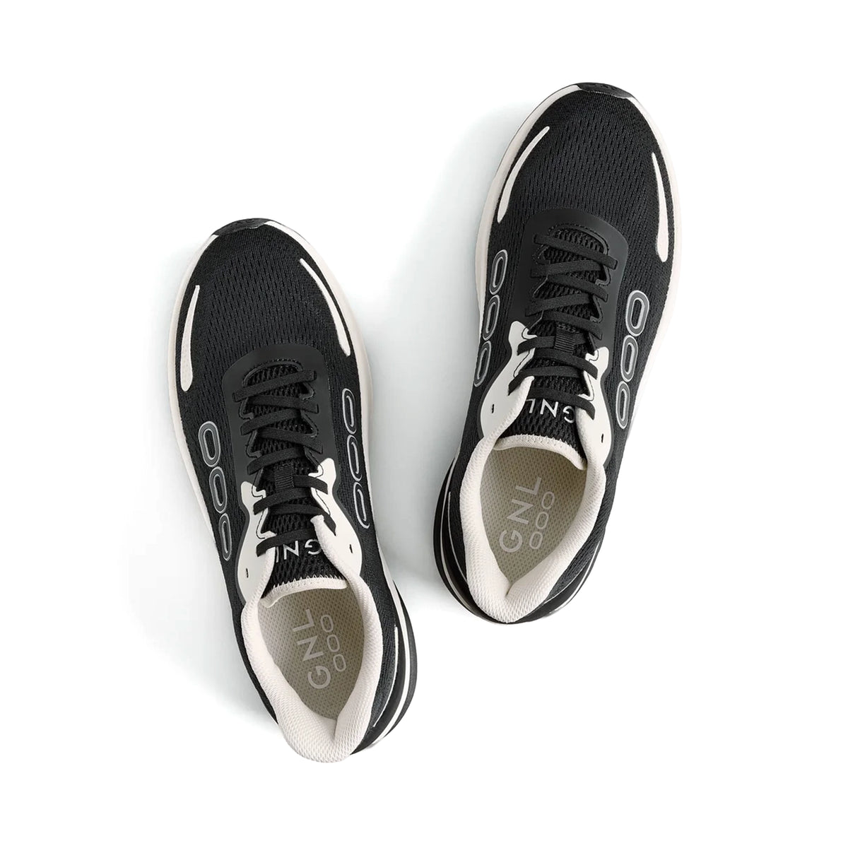 Glide'N Lock Fast Walk - Cream Black - Sole Therapy
