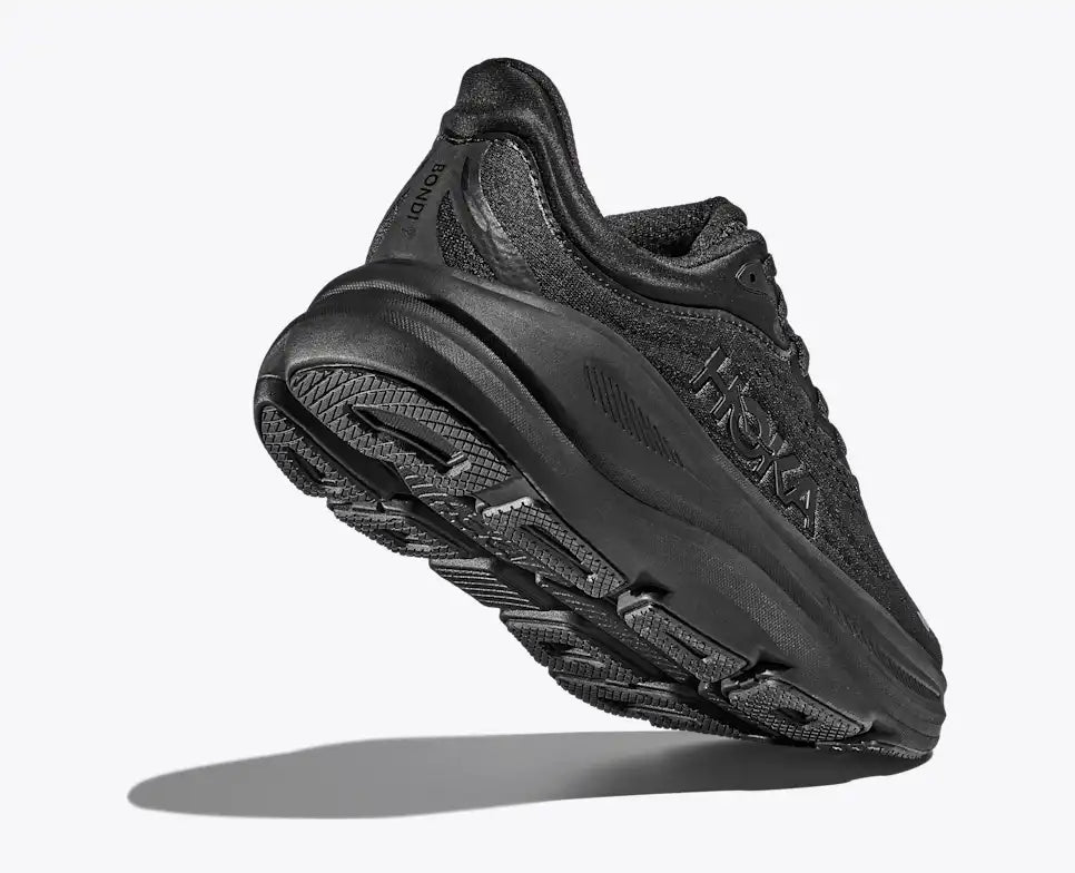 HOKA MENS BONDI 9 ROAD RUNNING BLACK / BLACK - Sole Therapy