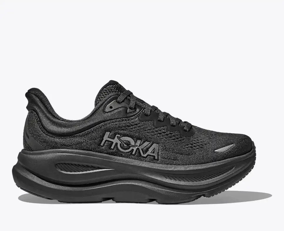 HOKA MENS BONDI 9 ROAD RUNNING BLACK / BLACK - Sole Therapy