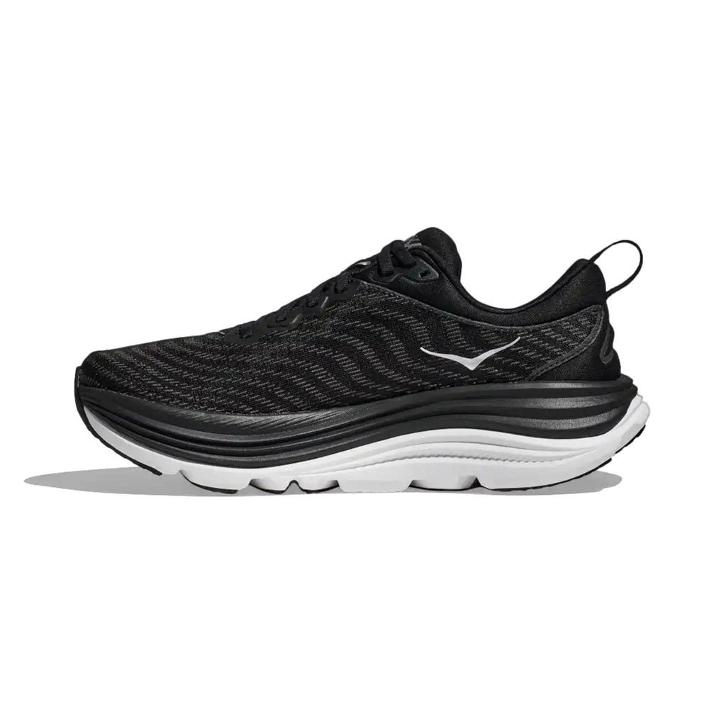 HOKA MENS RUNNING SHOES GAVIOTA 5 BLACK/WHITE - Sole Therapy