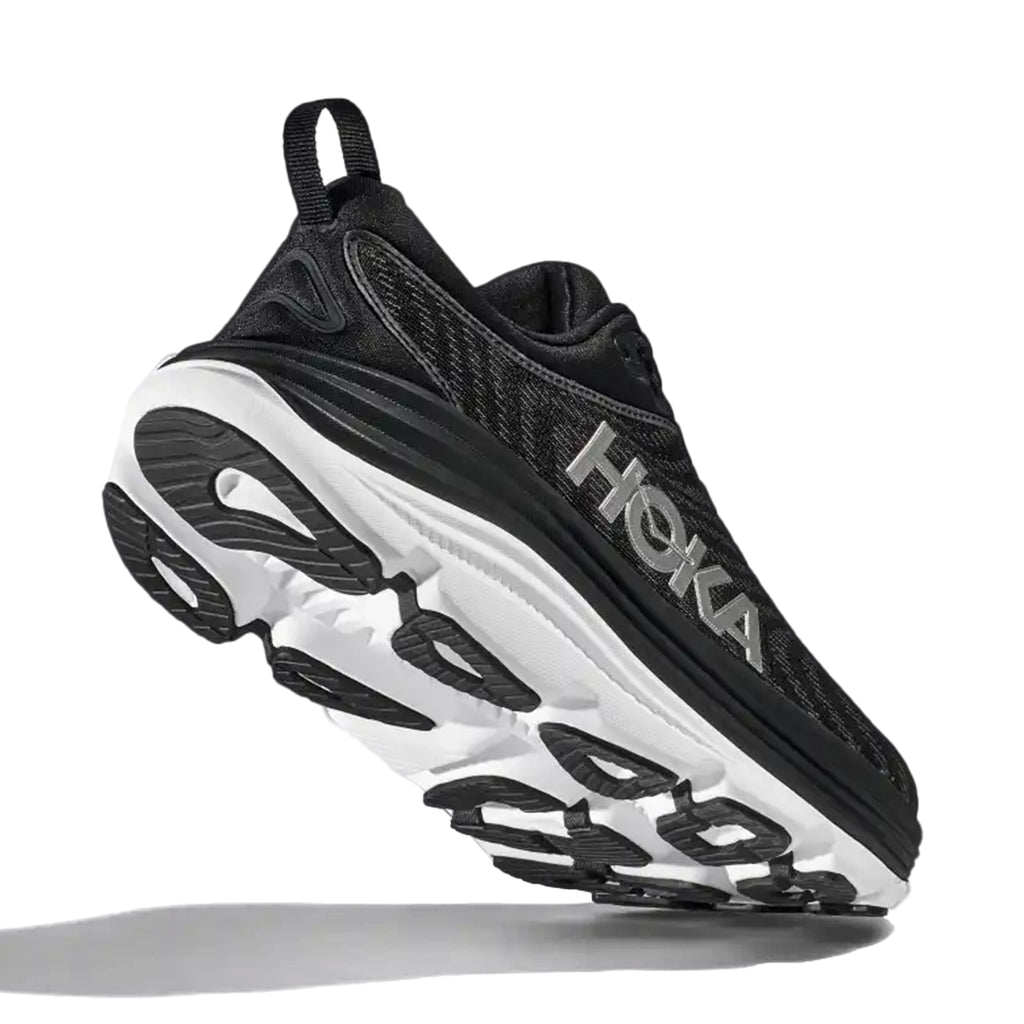 HOKA MENS RUNNING SHOES GAVIOTA 5 BLACK/WHITE - Sole Therapy