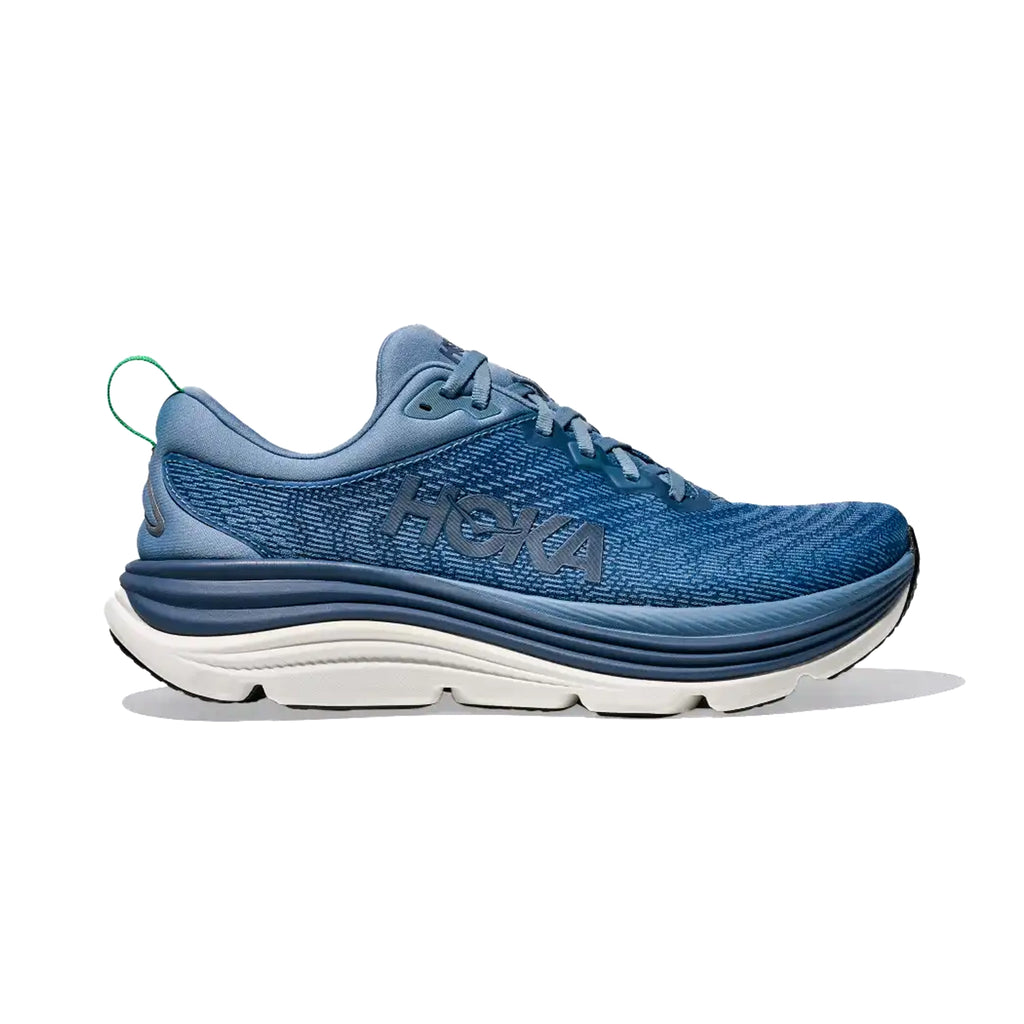 HOKA MENS RUNNING SHOES GAVIOTA 5 LIMESTONE/DIVA BLUE - Sole Therapy