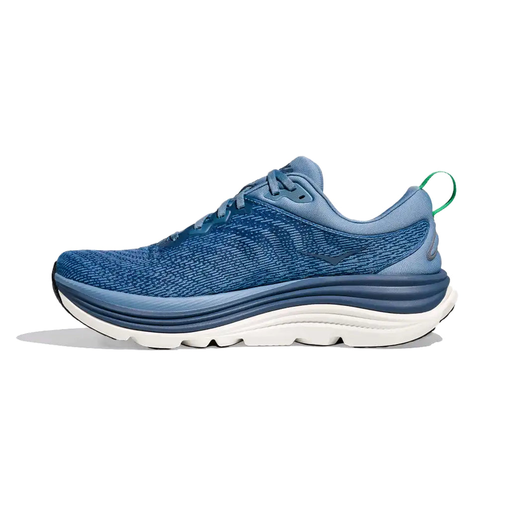 HOKA MENS RUNNING SHOES GAVIOTA 5 LIMESTONE/DIVA BLUE - Sole Therapy