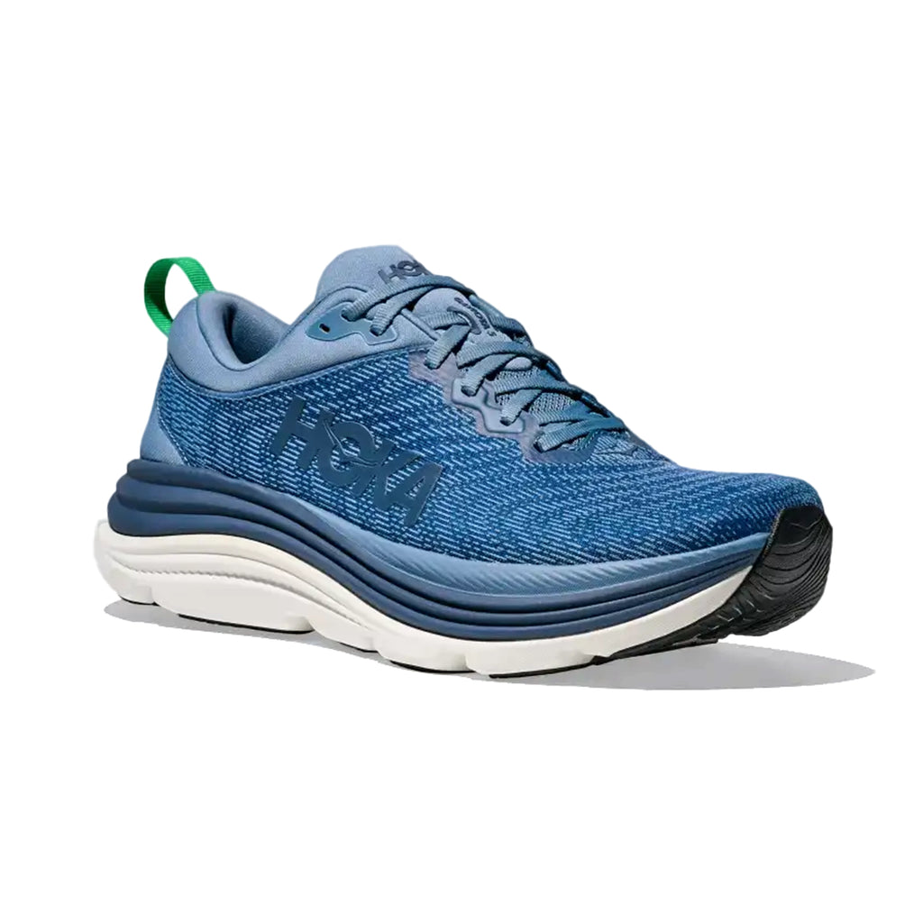 HOKA MENS RUNNING SHOES GAVIOTA 5 LIMESTONE/DIVA BLUE - Sole Therapy