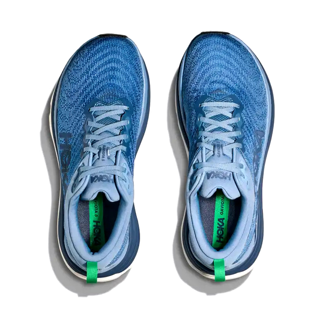 HOKA MENS RUNNING SHOES GAVIOTA 5 LIMESTONE/DIVA BLUE - Sole Therapy