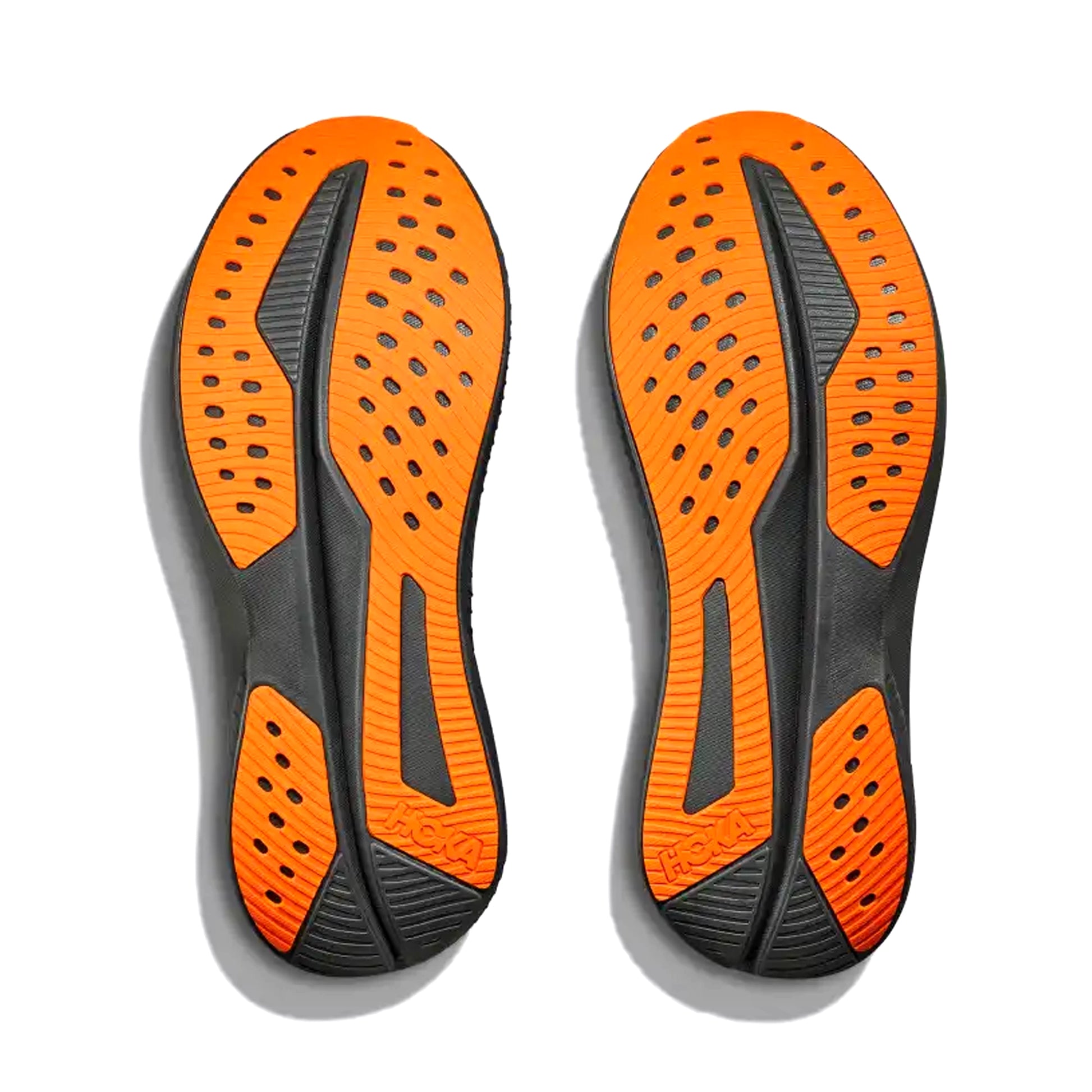 HOKA MENS RUNNING SHOES MACH6 BLACK/ELECTRIC TANGERINE - Sole Therapy