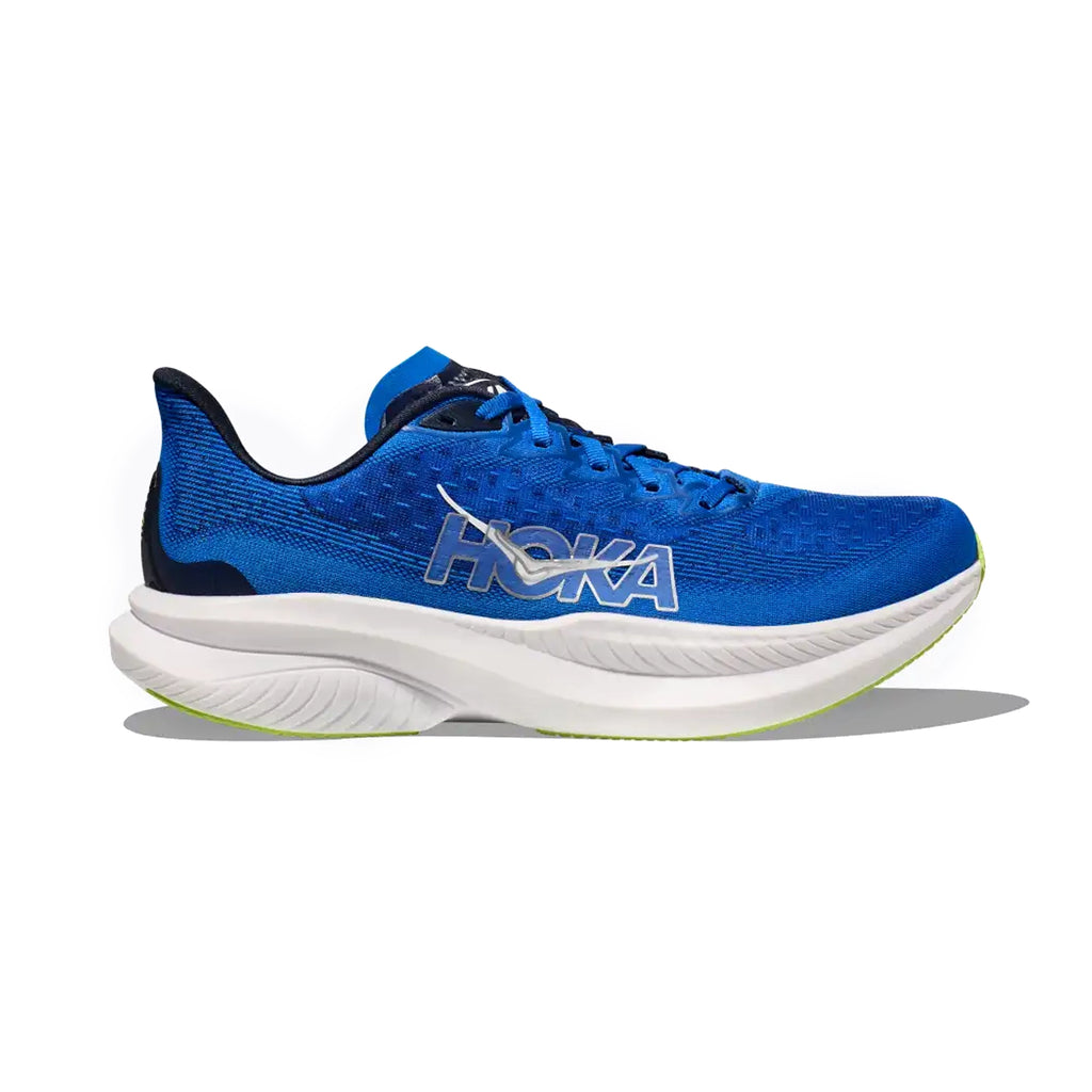 HOKA MENS RUNNING SHOES MACH6 ELECTRIC COBALT/VARSITY NAVY - Sole Therapy