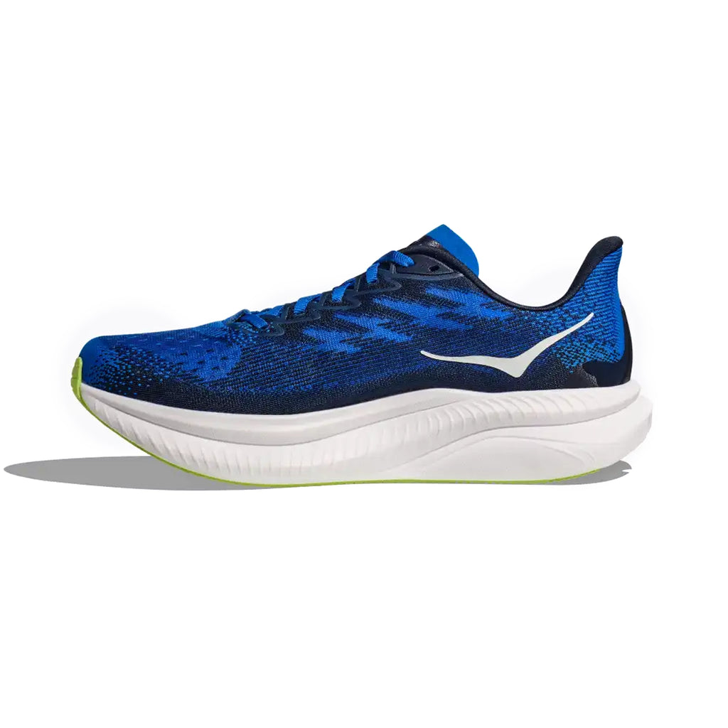 HOKA MENS RUNNING SHOES MACH6 ELECTRIC COBALT/VARSITY NAVY - Sole Therapy