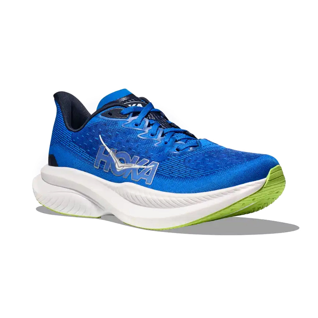 HOKA MENS RUNNING SHOES MACH6 ELECTRIC COBALT/VARSITY NAVY - Sole Therapy