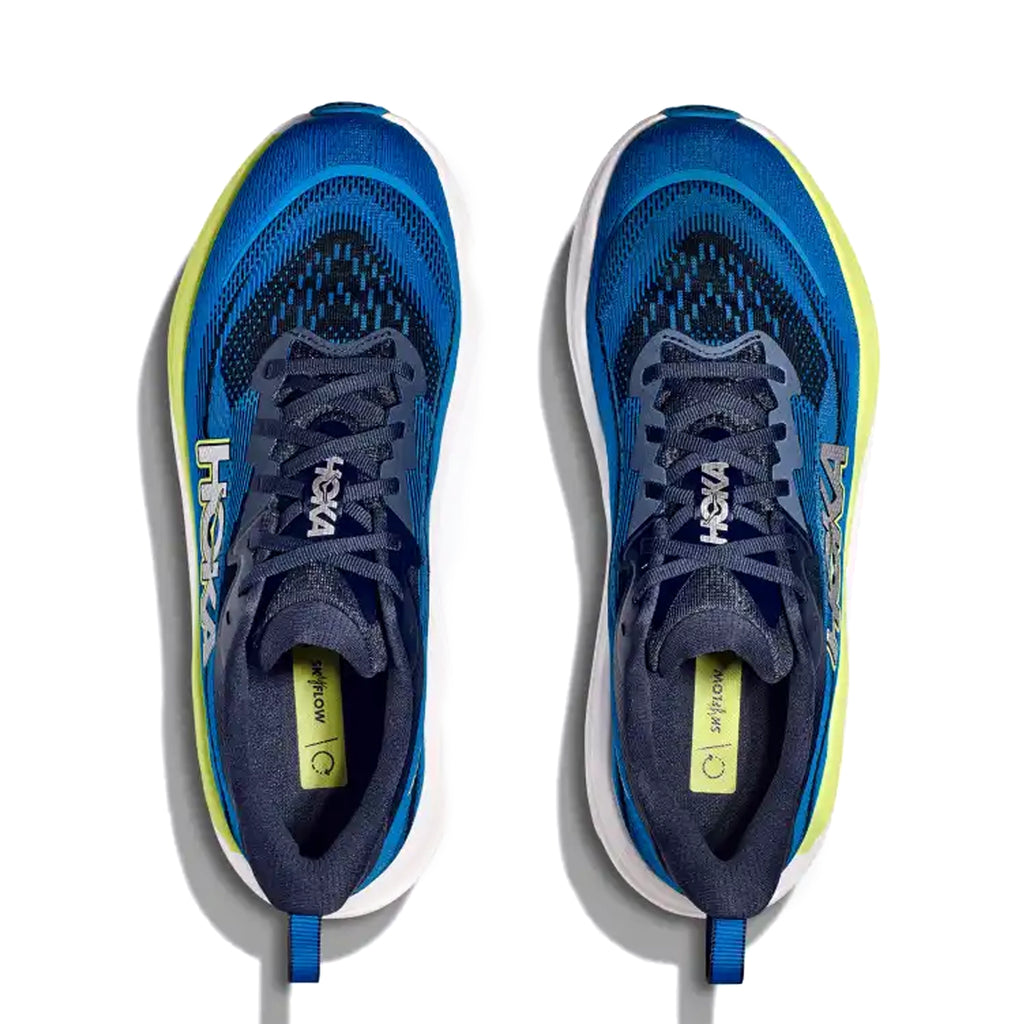 HOKA MENS RUNNING SHOES SKY FLOW VARSITY NAVY/ELECTRIC COBALT - Sole Therapy