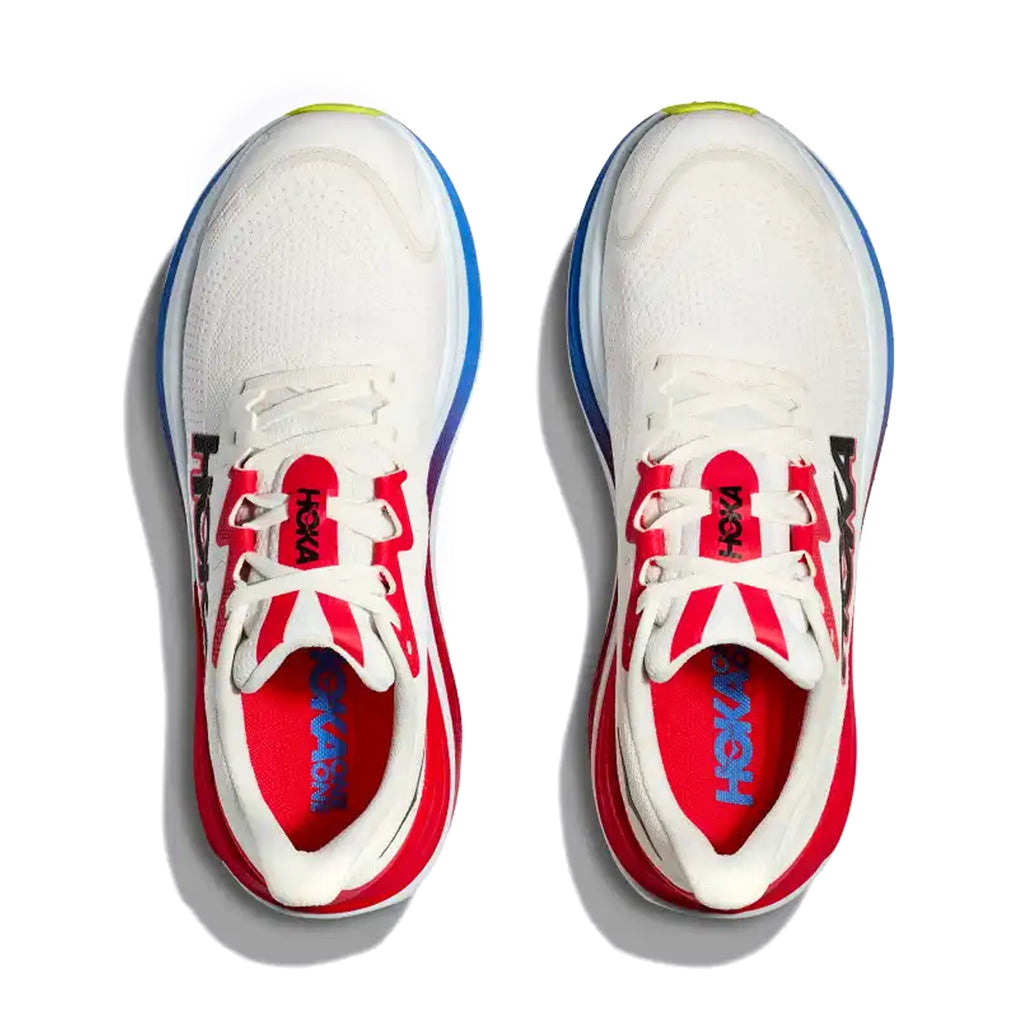 HOKA MENS RUNNING SHOES SKYWARDX BLANC DE BLANC / VIRTUAL BLUE - Sole Therapy