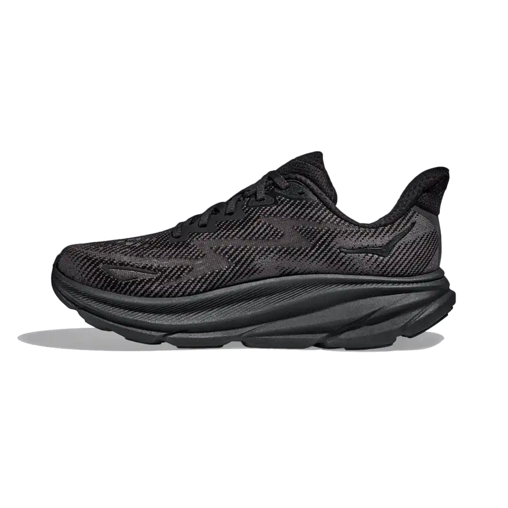 HOKA WOMEN'S RUNNING SHOES CLIFTON 9 BLACK/BLACK - Sole Therapy
