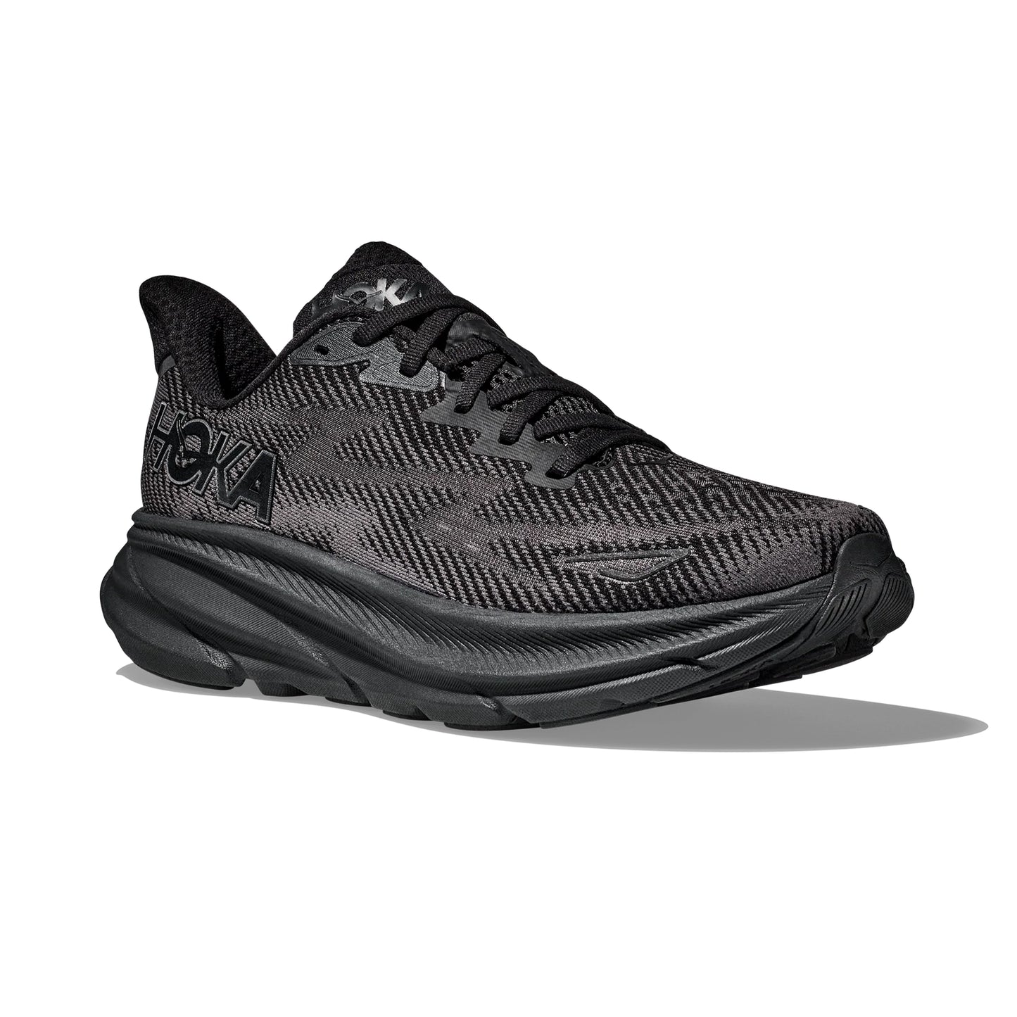 HOKA WOMEN'S RUNNING SHOES CLIFTON 9 BLACK/BLACK - Sole Therapy