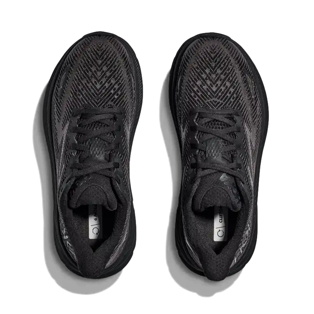 HOKA WOMEN'S RUNNING SHOES CLIFTON 9 BLACK/BLACK - Sole Therapy