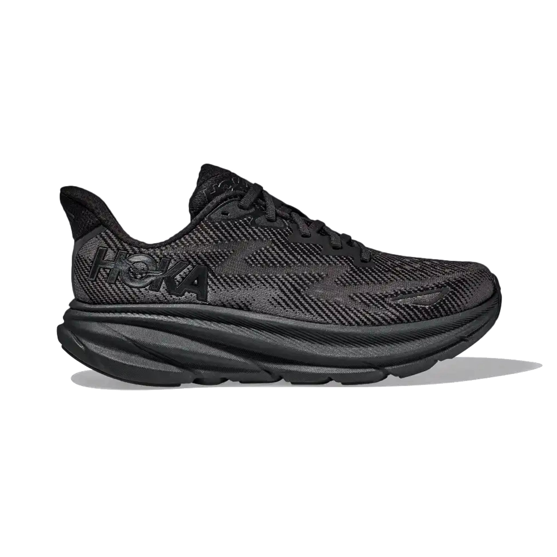 HOKA WOMEN'S RUNNING SHOES CLIFTON 9 BLACK/BLACK - Sole Therapy