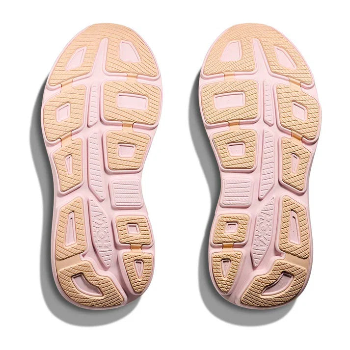 HOKA WOMENS BONDI 9 ROAD RUNNINGLILAC CREAM / TANGERINE GLOW - Sole Therapy