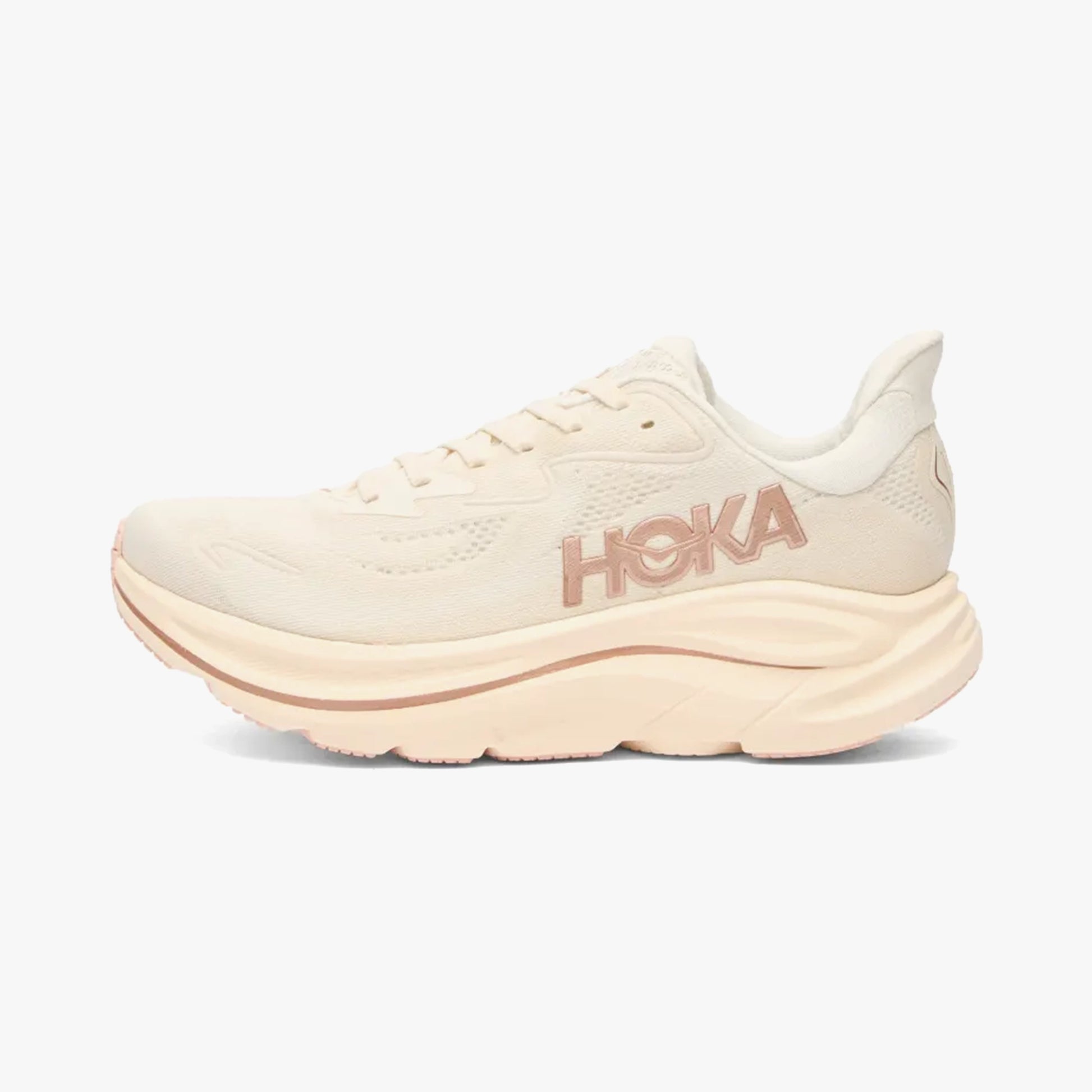 HOKA WOMENS CLIFTON 10 ROAD RUNNINGALABASTER / ROSE GOLD - Sole Therapy