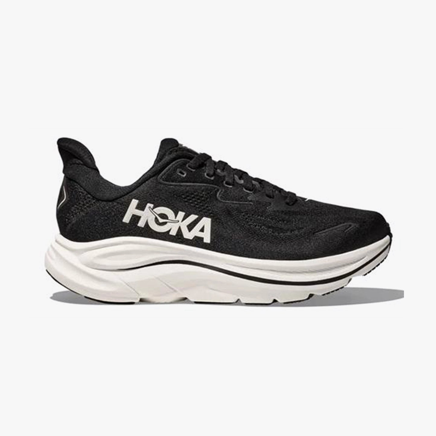 HOKA WOMENS CLIFTON 10 ROAD RUNNINGBLACK / WHITE - Sole Therapy