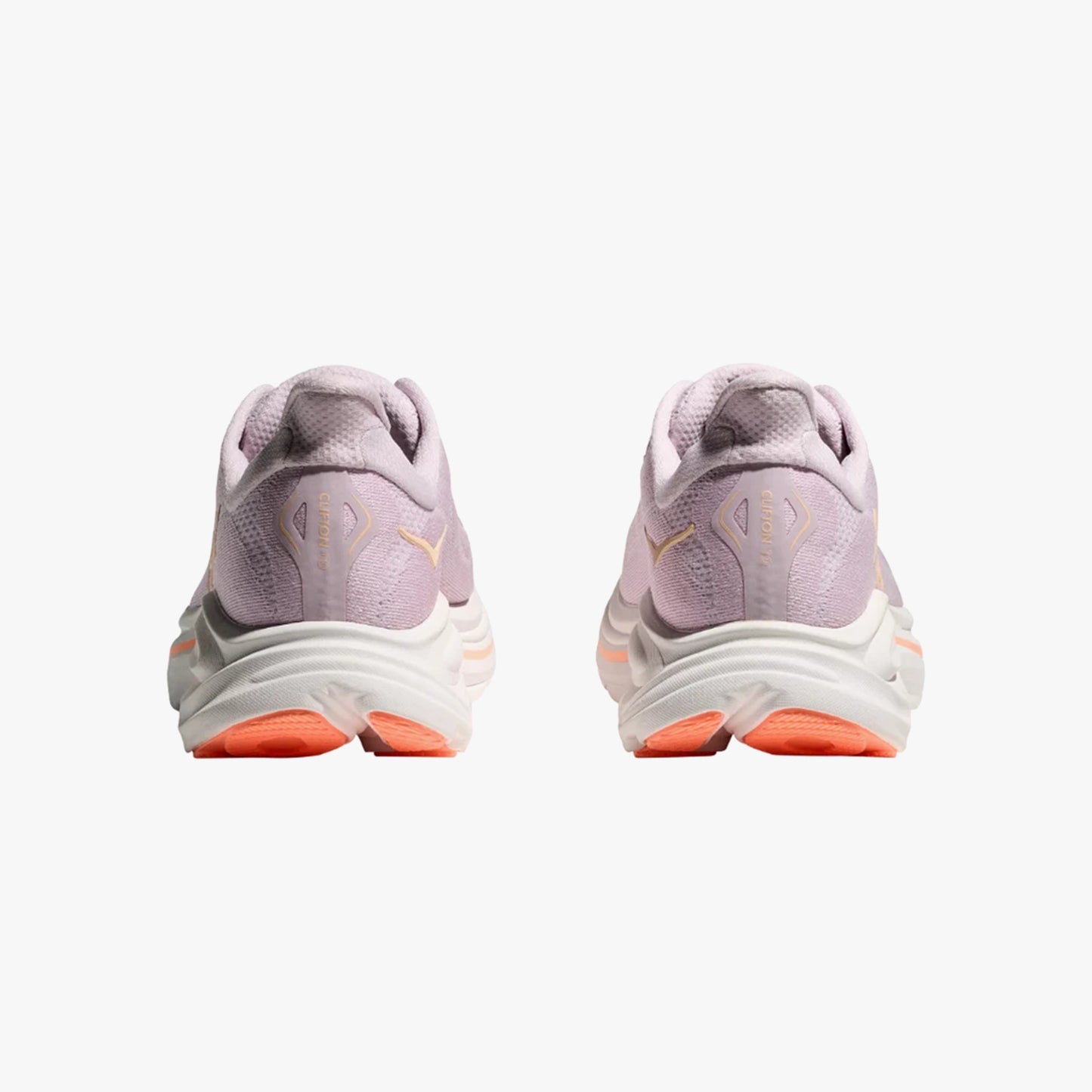 HOKA WOMENS CLIFTON 10 ROAD RUNNINGLILAC CREAM / TANGERINE GLOW - Sole Therapy