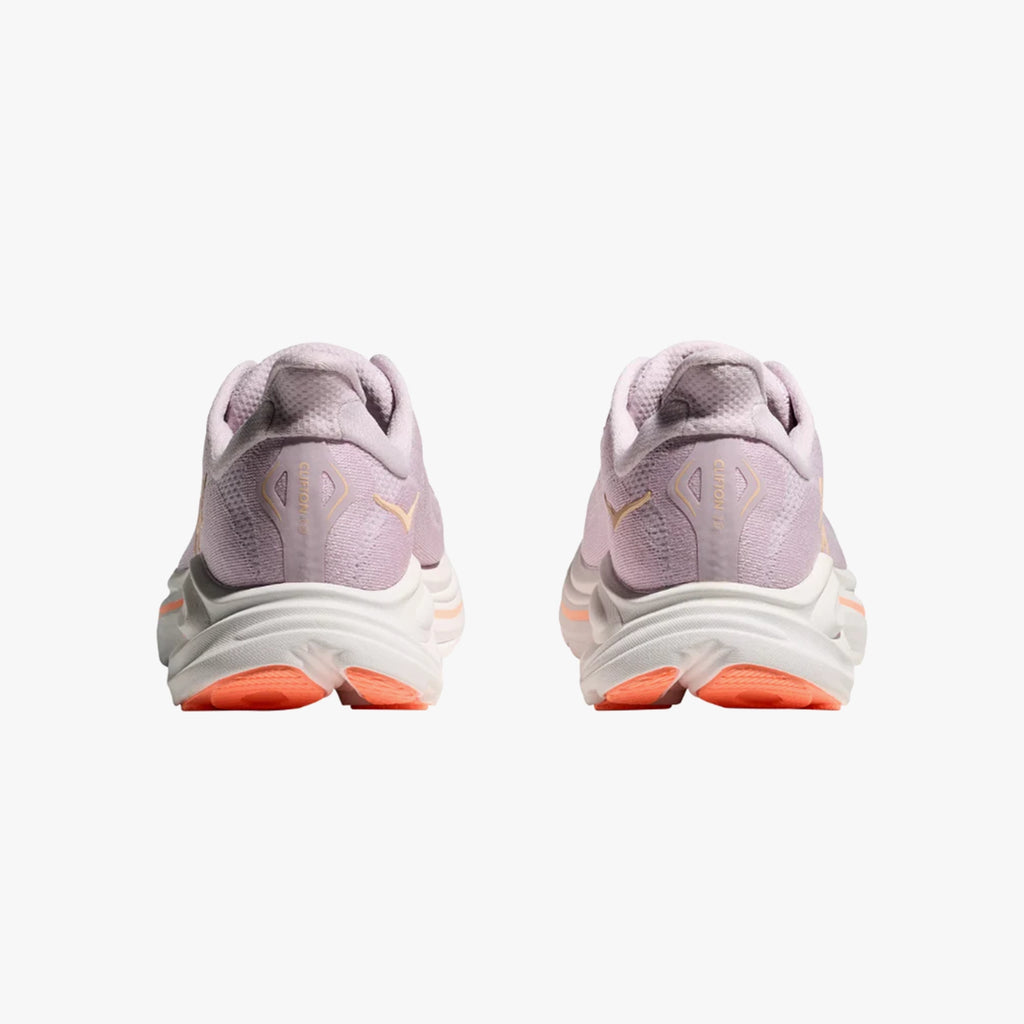 HOKA WOMENS CLIFTON 10 ROAD RUNNINGLILAC CREAM / TANGERINE GLOW - Sole Therapy
