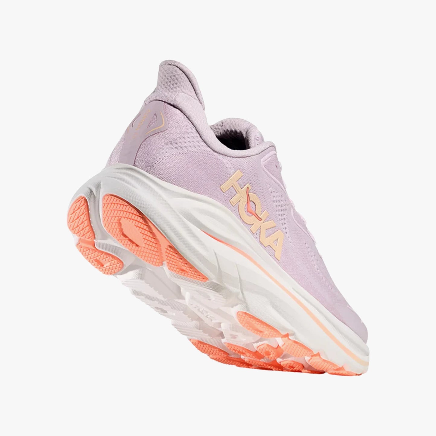 HOKA WOMENS CLIFTON 10 ROAD RUNNINGLILAC CREAM / TANGERINE GLOW - Sole Therapy