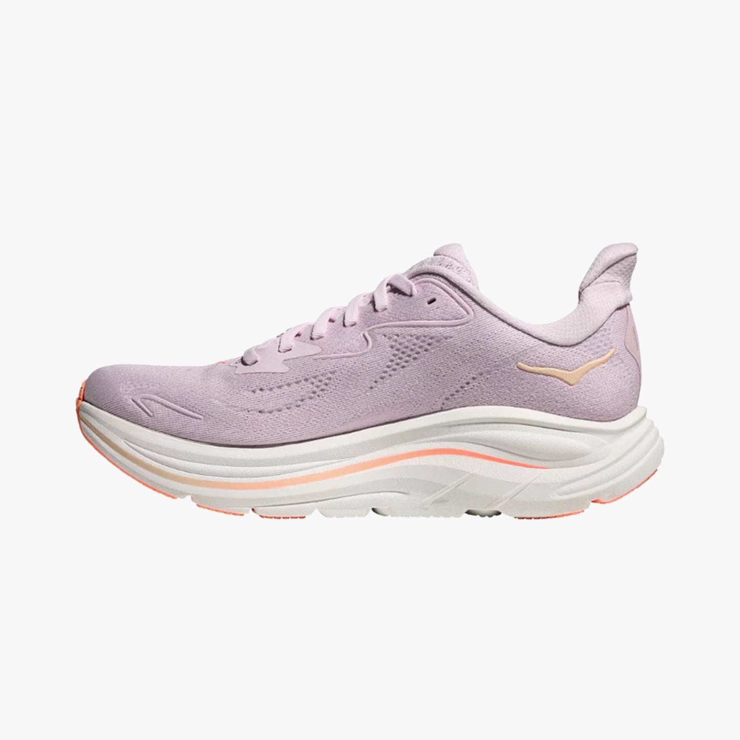 HOKA WOMENS CLIFTON 10 ROAD RUNNINGLILAC CREAM / TANGERINE GLOW - Sole Therapy