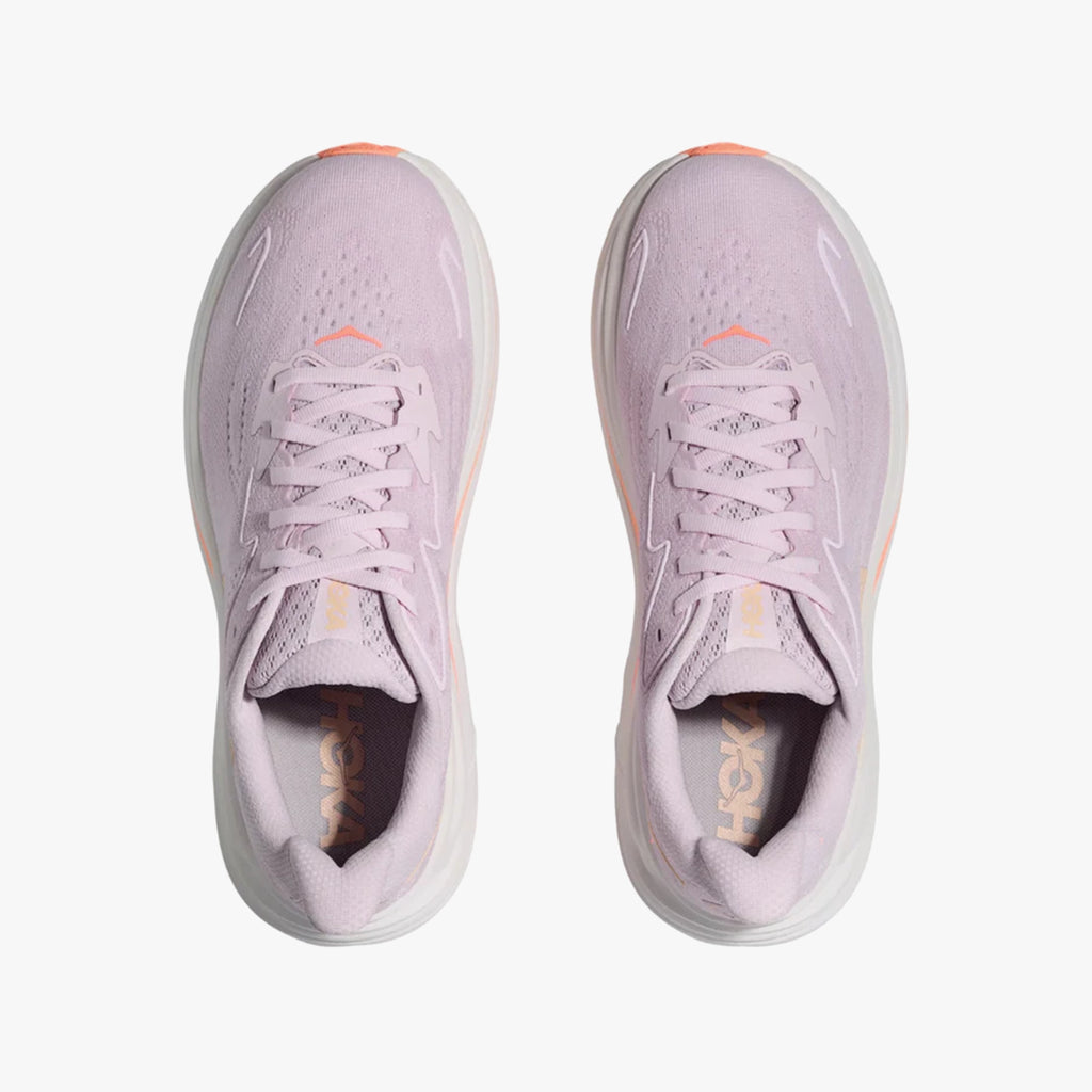 HOKA WOMENS CLIFTON 10 ROAD RUNNINGLILAC CREAM / TANGERINE GLOW - Sole Therapy