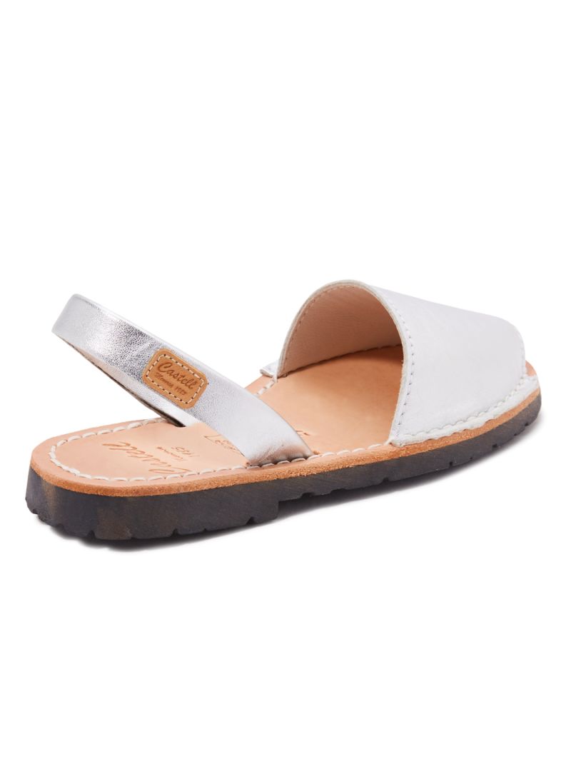 CASTELL IKER METALLIC KIDS SANDAL SILVER