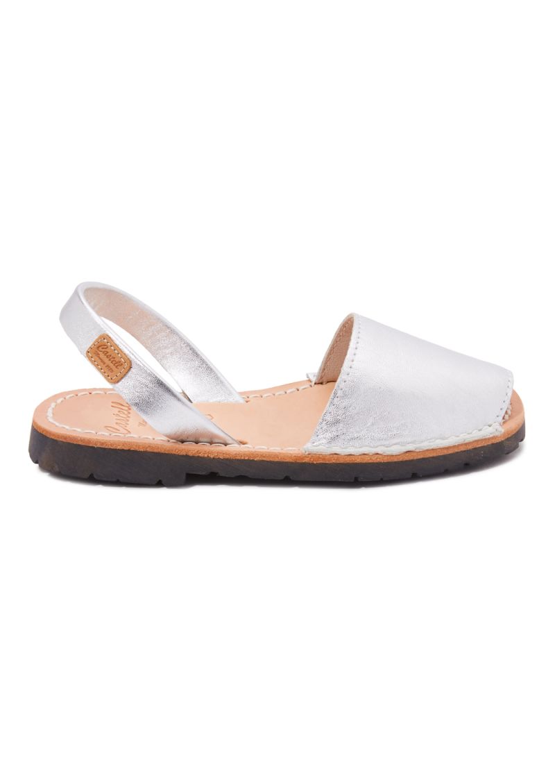 CASTELL IKER METALLIC KIDS SANDAL SILVER