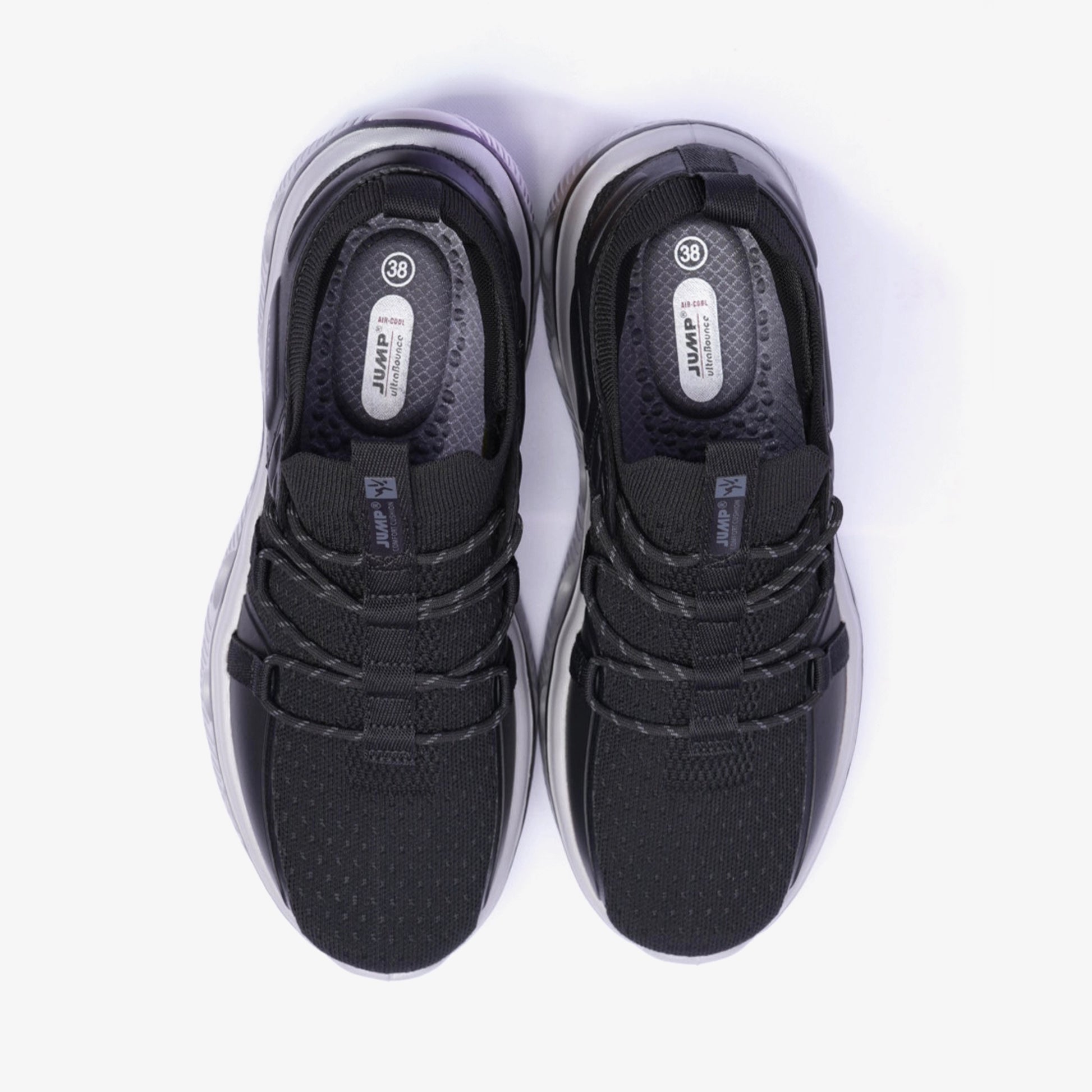 JUMP Breathable Mesh Sneaker Womens Black - Grey - Sole Therapy