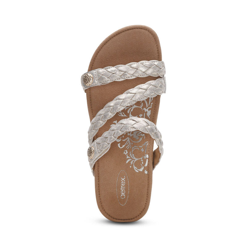 Josie Braided Slide Champagne - Sole Therapy