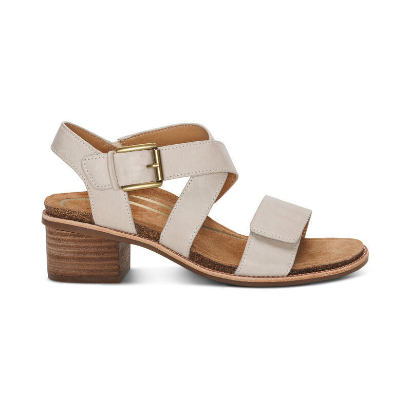 Kristin Arch Support Block Heel Ivory - Sole Therapy