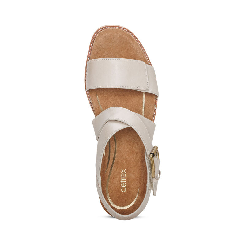 Kristin Arch Support Block Heel Ivory - Sole Therapy