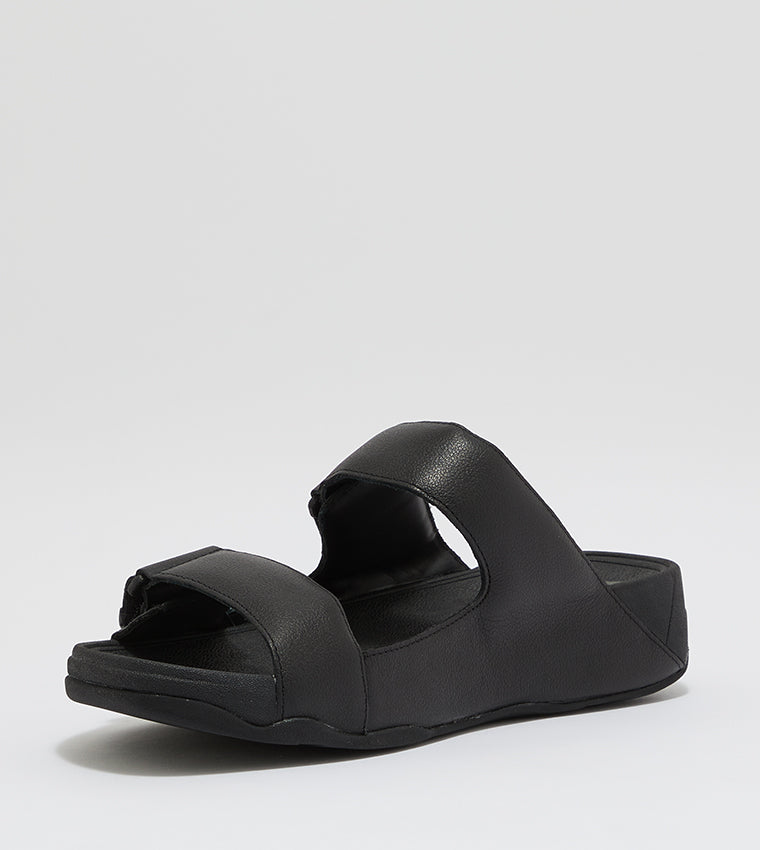 FITFLOP MENS GOGH MOC SLIDES SANDALS BLACK