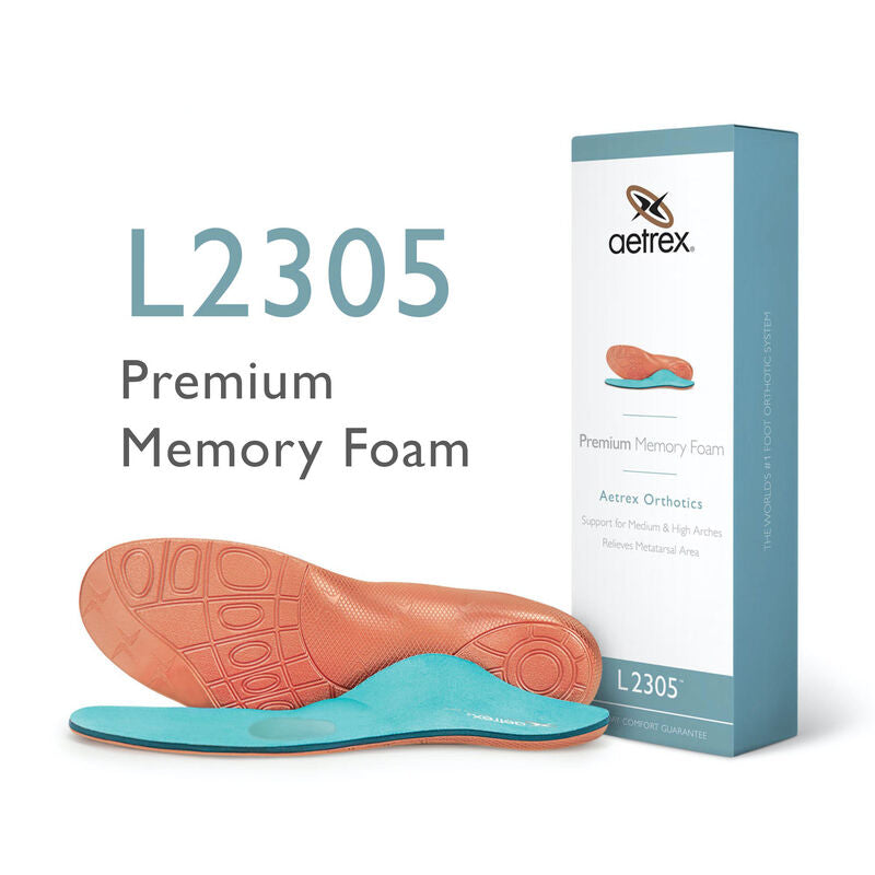Men's Premium Memory Foam Orthotics W/ Metatarsal Support (L2305M)